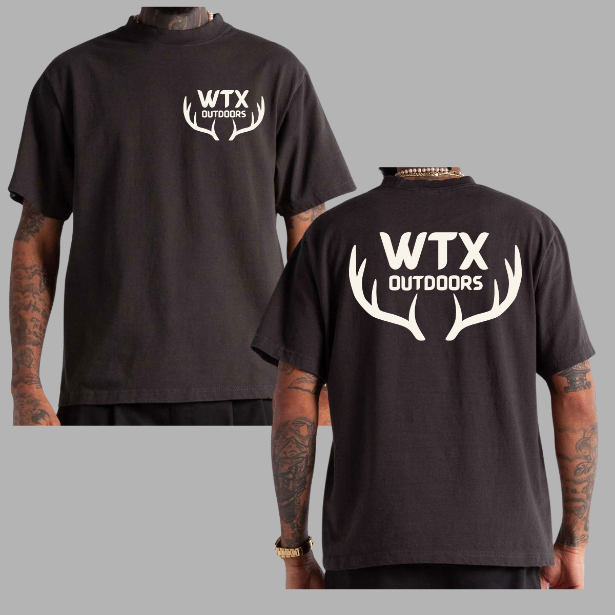 SHORT SLEEVE TEE - BUCK - OFF BLACK